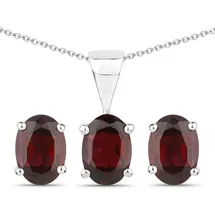 vira jewels Ohrstecker Vira Jewels Silber 925 rhodiniert rot 3,15