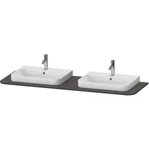 Duravit Happy D.2 Plus 160x55cm, m 2 Ausschnitt., graph matt