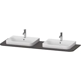 Duravit Happy D.2 Plus 160x55cm, m 2 Ausschnitt., graph matt
