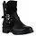 VAN HILL Damen Biker Boots Blockabsatz Schnallen Trendy Schuhe 216382 Schwarz 36 - 36 EU