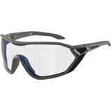 Alpina S-WAY V - Selbsttönende, Bruchfeste & Beschlagfreie Sport- & Fahrradbrille Mit 100% UV-Schutz Für Erwachsene, moon-grey matt,