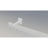 INDEKO Gardinenstange INDEKO "Bern", weiß, L:120cm, Aluminium, Gardinenstangen, Innenlauf Komplett-Set inkl. Gleitern und Montagematerial