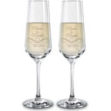 PR Print Royal Sektglas mit Gravur 2er-Set - mit Name & Datum selbst gestalten - Personalisiertes Geschenk, Geburtstag, Weihnachten, Valentinstag, Jahrestag, Hochzeit I Lasergravur, 200 ml - Herz_2