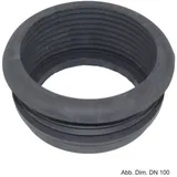 LE SANITAIRE Rillengummi DN70 aus EPDM 80 x 90 mm Schwarz