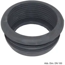 LE SANITAIRE Rillengummi DN70 aus EPDM 80 x 90 mm Schwarz