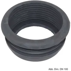 LE SANITAIRE Rillengummi DN70 aus EPDM 80 x 90 mm Schwarz