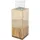 creativ home Teelichthalter Tower Edelstahl/Glas/ Holz Goldfarben