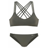 bruno banani Bustier-Bikini Damen oliv Gr.38 Cup A/B