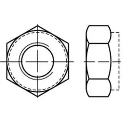 DIN 980/ISO 7086, 10513 Selbstsichernde Sechskantmutter M 24 x 3 Stahl zinklamellenbeschichtet