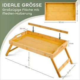 Blumtal Betttablett Natur, Holz, 30x6x50 cm Tischkultur - Servieren, Tabletts
