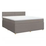 vidaXL Boxspringbett 180 x 200 cm Taupe