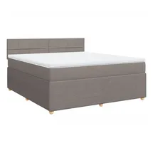 vidaXL Boxspringbett 180 x 200 cm Taupe
