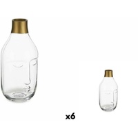 Gift Decor Dekovase Vase Gesicht Durchsichtig Glas 11 x 24,5 x 12 cm 6 Stück weiß