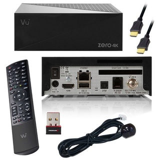 VU+ VU+ ZERO 4K 1x DVB-S2X Multistream SAT Receiver Schwarz + W-Lan Stick SAT-Receiver