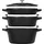 Staub Cocotte Kochtopfset 3-tlg. schwarz