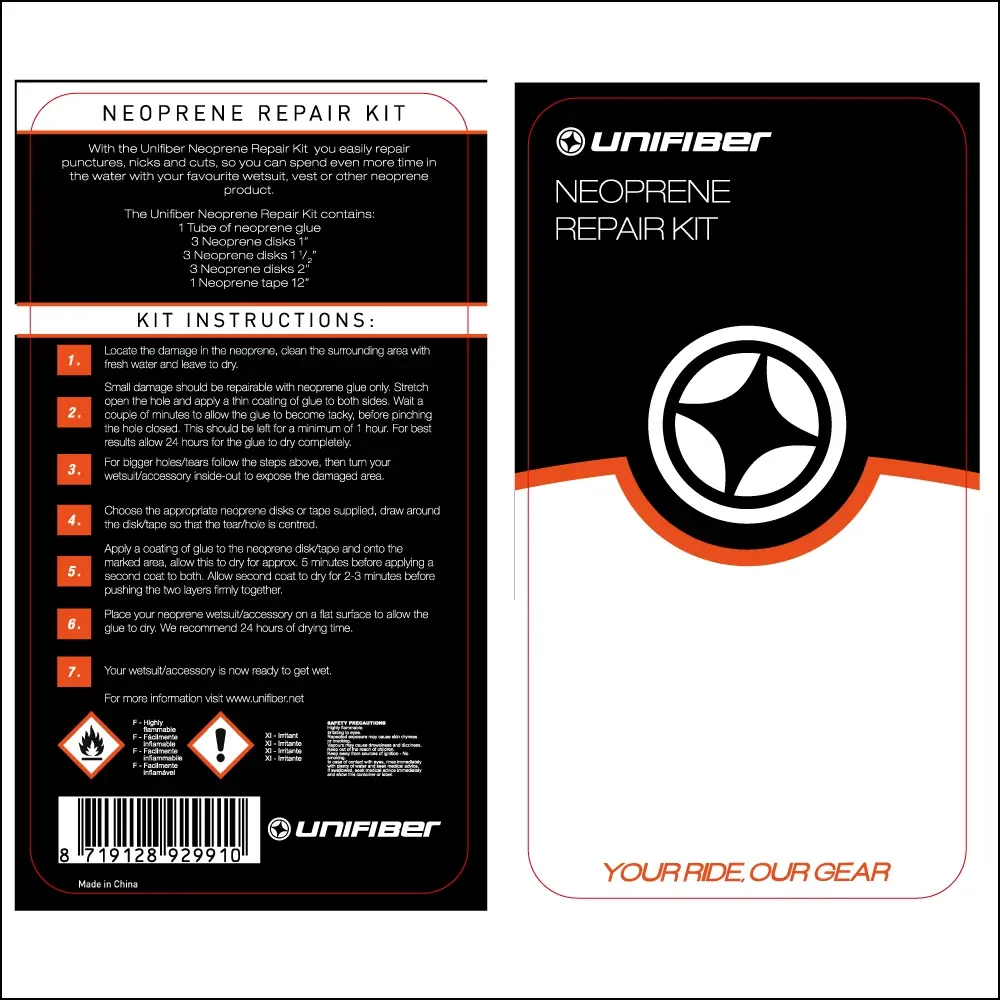 Unifiber Neoprene Repair Kit 22 Reparatur Neoprenanzug surf
