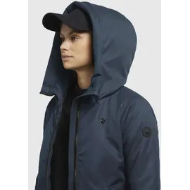 khujo Wintermantel "LISAD", Damen, Gr. XXL (44), blau (legion patrol), Web, , ca. Mitte Oberschenkel, Mäntel Wintermantel, mit Kapuze, hochschließender Kragen, aus Polyester und Polyamid