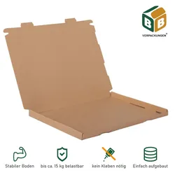 BB-Verpackungen GmbH 100 x Großbriefkarton (230 x 160 x 20 mm) braun DIN A5 Verpackung Versand Karton Faltkarton Faltschachtel Maxibrief BB-Verpackungen