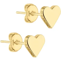 Paar Ohrstecker LIEBESKIND BERLIN "Schmuck Geschenk Edelstahl Ohrringe Herz, LJ-0500-E-08, LJ-0501-E-08", gold (gelbgoldfarben), Ohrringe, Damen, Edelstahl