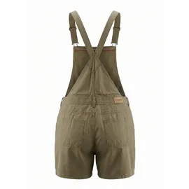 Gardena Damen Latzhose Jeans Latzshorts kurze Hose Baumwolle Olivgrün, Gr. 44