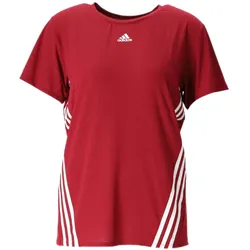 adidas Damen Sport-Shirt Kurzarm-Shirt mit AEROREADY aus recyceltem Material Alltags-Shirt Fitness-Shirt HG0223 Rot - S