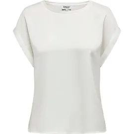 Only ONLLIEKE S/S SATIN MIX TOP Kurzarmshirt Weiß L