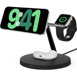 Belkin BOOST CHARGE Pro 3-in-1 Wireless Charger, Qi2 15W, black – Schwarz