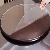 PVC Tischdecke Transparent 2 mm Dicke Runde tischdecke Durchsichtig Abwaschbar wasserdichte Anti-Kratz für tischunterlage esstisch Büro Zuhause Bodenschutz
