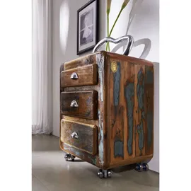 MASSIVMOEBEL24.DE Altholz Rollcontainer 55x38x70 mehrfarbig