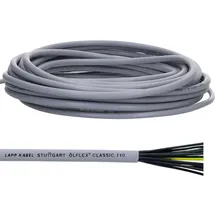 Lapp Lapp, Kabelleitung, 10 Meter 1119112 Ölflex Classic 110 PVC Steuerleitung 12x0,75 mm2 mit grün-gelben Schutzleiter (10 m)
