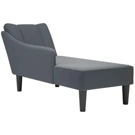 vidaXL Chaiselongue mit Rechter Armlehne Dunkelgrau Samt