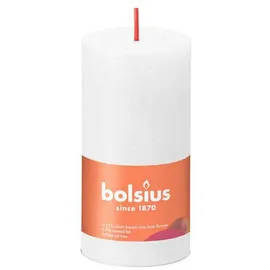 Bolsius Rustik Stumpenkerze 10 x 5 cm wolkiges weiß
