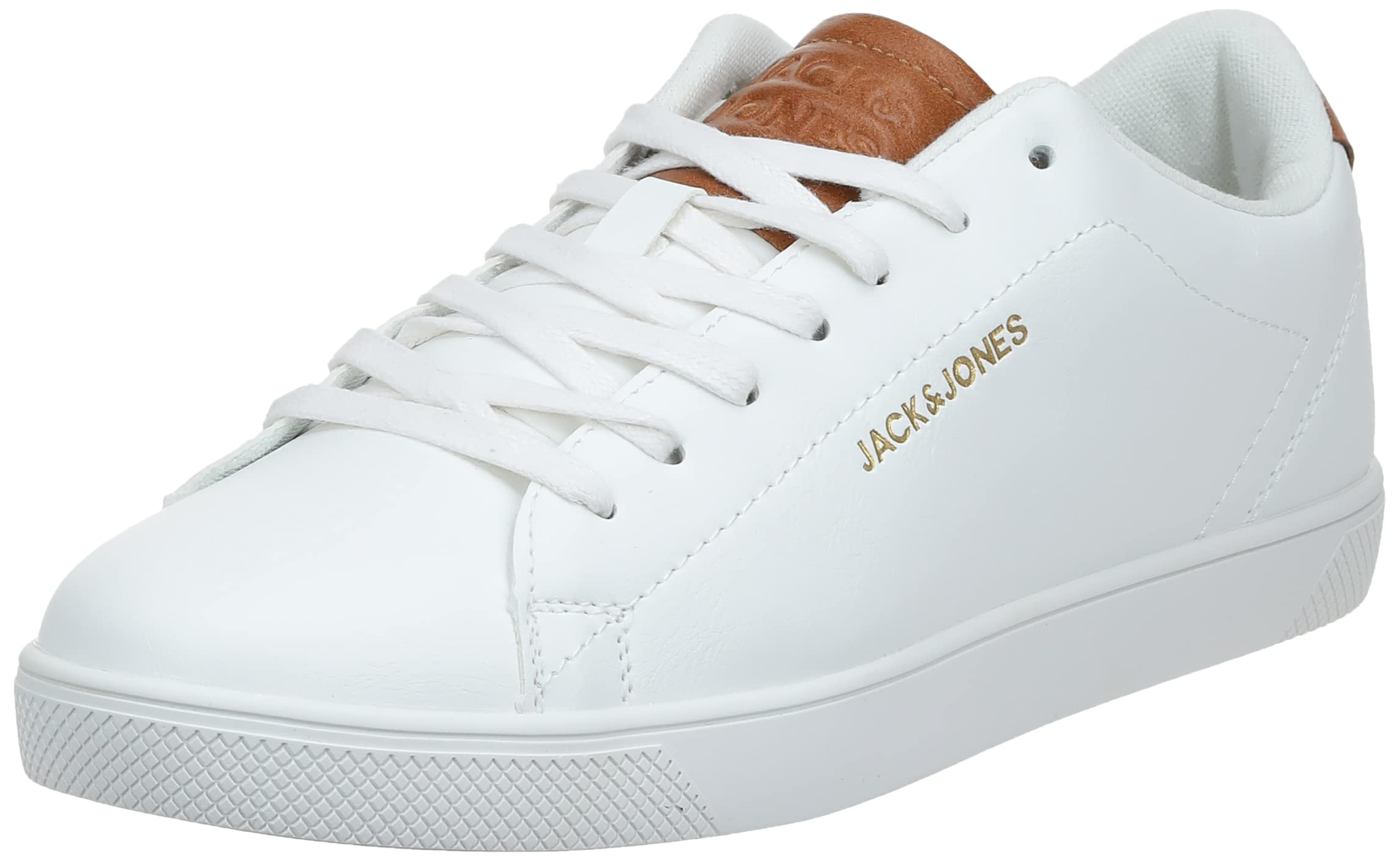 Jack & Jones Herren Jfwboss Pu Sneaker, White, 44 EU