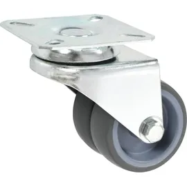 vidaXL 24 Stk. Lenkrollen mit Zwillingsrad 50 mm