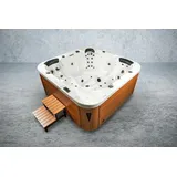 PureHaven Outdoor-Whirlpool 215x215 cm für 5 Personen mit 53 Massagedüsen - versch. Farben