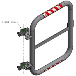 Hailo Professional Schranken mit Knieleiste - Lichter Durchgang 500 mm Aluminium