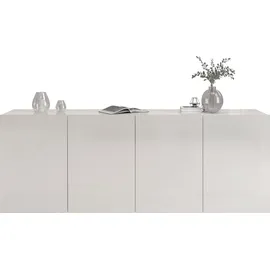 INOSIGN Sideboard INOSIGN "Egypt, Kommode, Schrank, Kredenz, grifflos", weiß, B:180cm H:70cm, FSC-zertifizierter Holzwerkstoff, Sideboards, Sideboard, 4 Türen, Fronten Hochglanz lackiert, Breite 180