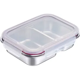 Westmark Edelstahl Lunch Box Frischhaltedose, geteilt, 450 280 ml