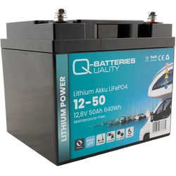 Q-Batteries Lithium Akku 12-50 12,8V 50Ah 640Wh LiFePO4 Batterie