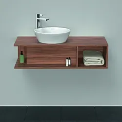 Duravit D-Neo Waschtisch-Unterschrank DE491907979 100 x 48 cm, Nussbaum Natur, wandhängend, 1 Fach, 1 Konsolenplatte