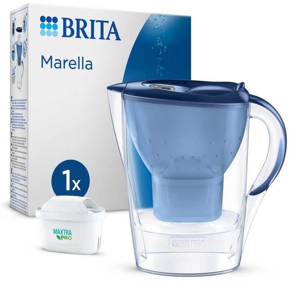 Produktbild BRITA Wasserfilter Brita Wasserfilter-Kanne Marella blau 2,4 l blau