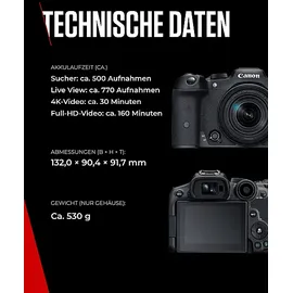 Canon EOS R7 + 18-150 mm IS STM + EF-EOS R Adapter