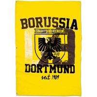 BVB Borussia Dortmund Borussia Dortmund BVB-Hissfahne mit Stadtwappen, 100x150cm, Schwarz/gelb