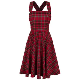 Hell Bunny Irvine Pinafore Dress Latzkleid Rot M