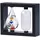 Carlo Milano 2in1-Galileo-Thermometer & Sturmglas mit elegantem Holzrahmen, schwarz