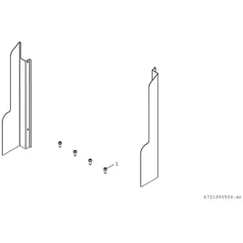 Bosch Installationszubehör SF 11 Seitenblenden (Montage mit Basis-Modul)