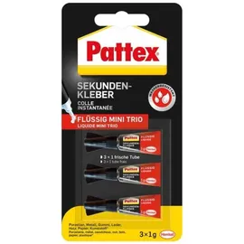 Pattex Sekundenkleber Mini Trio 3x 1,0 g