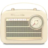 TechniSat Transita 130 - portables DAB+/UKW-Retroradio mit UKW Frequenzregler (Bluetooth-Audiostreaming, USB, Dot-Matrix LC-Display, Akku für bis zu 24 Stunden, Tragegriff, Kunstleder-Gehäuse) beige
