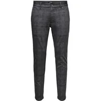 ONLY & SONS Chinohose »MARK CHECK PANTS«, schwarz