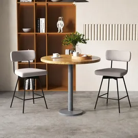 Costway Esszimmerstuhl gepolstert beige 2er Set